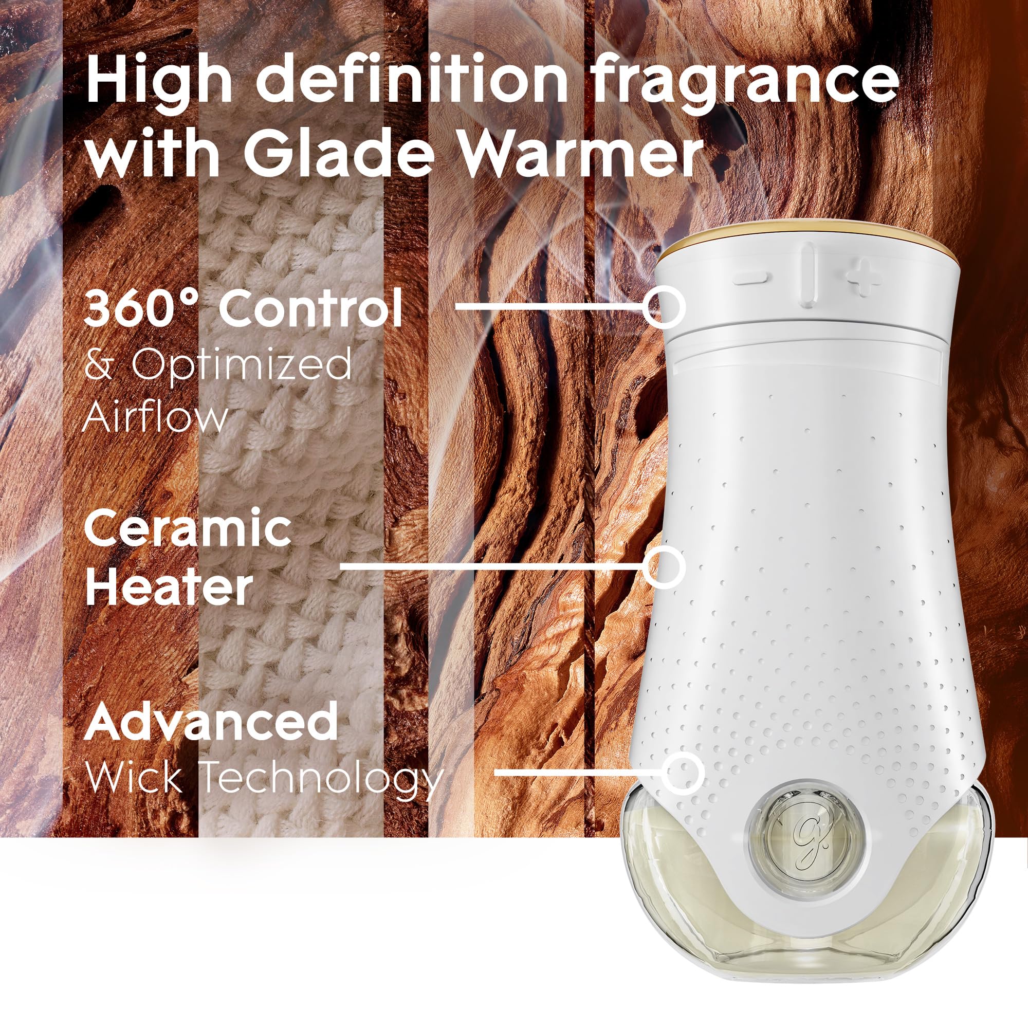 Glade PlugIns Refills Air Freshener, Scented and Essential Oils for Home and Bathroom, Cashmere Woods, 6.7 Fl Oz, 10 Count - Image 6