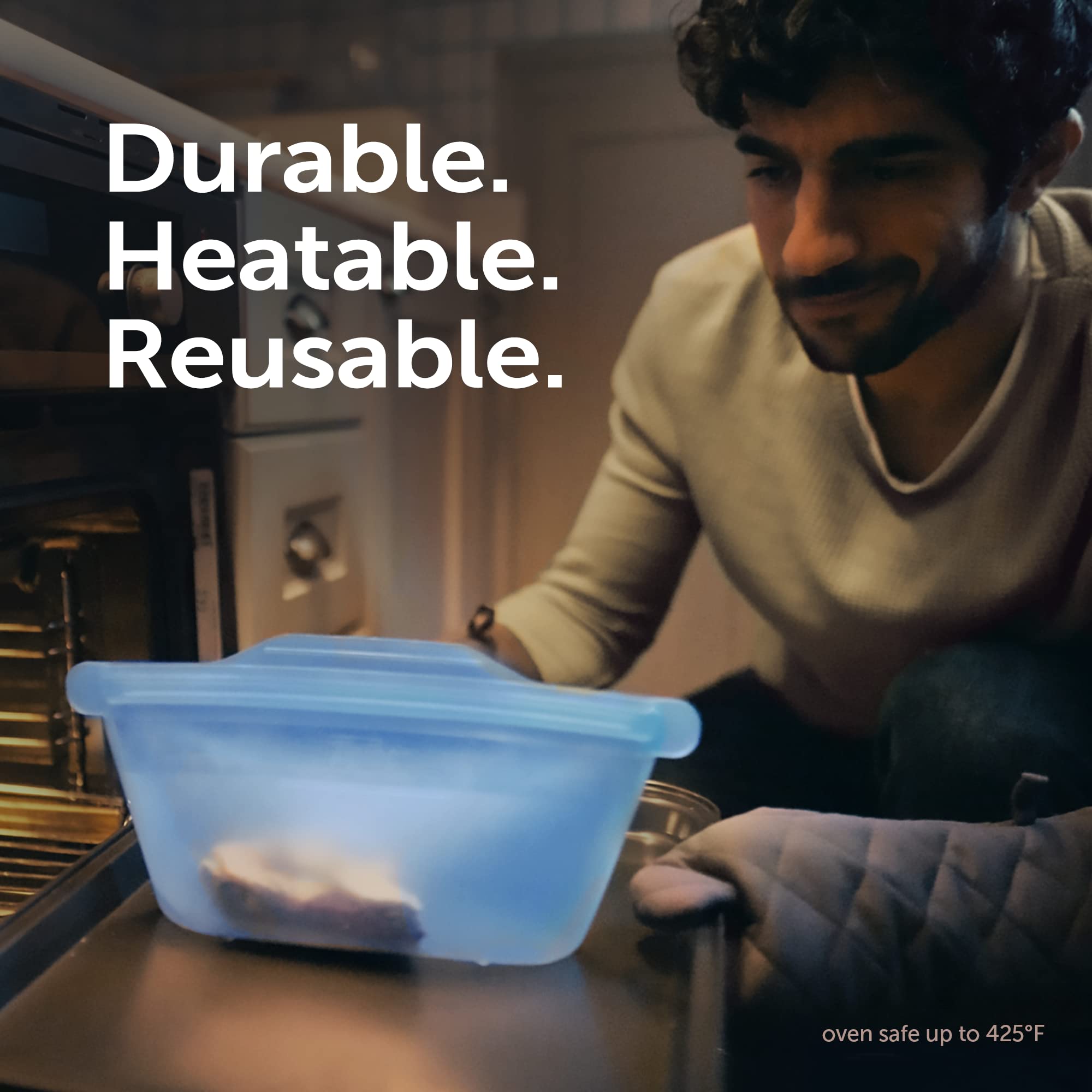 Ziploc Endurables Silicone Food Storage Meal Prep Containers, Microwave Safe and Eco-Friendly, Medium Container, 1 Count - Image 11