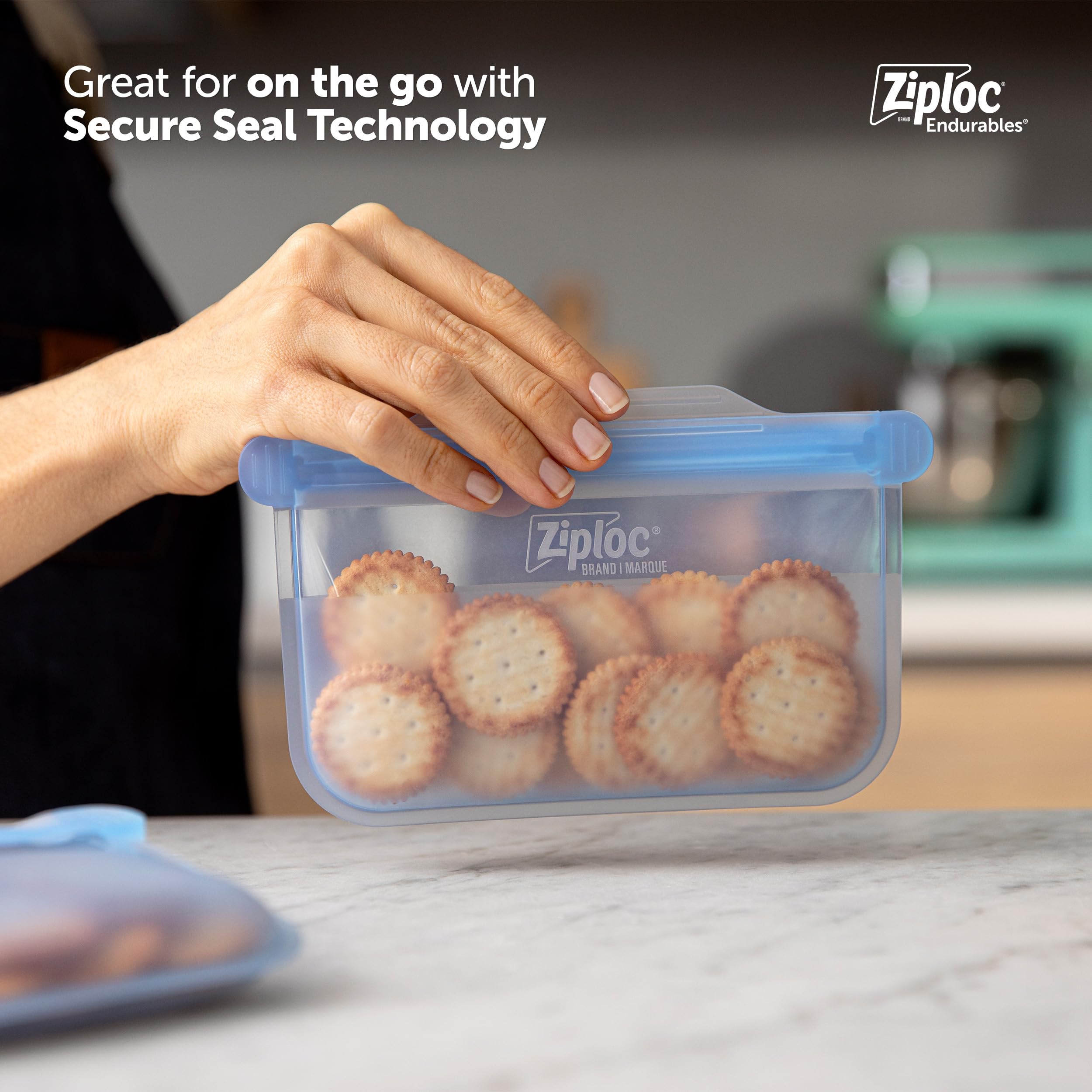 Ziploc Endurables Pouch and Containers Variety Pack, Reusable Silicone Bags and Food Storage Meal Prep Containers for Freezer, Oven, and Microwave, Dishwasher Safe, 5 Total - Image 5