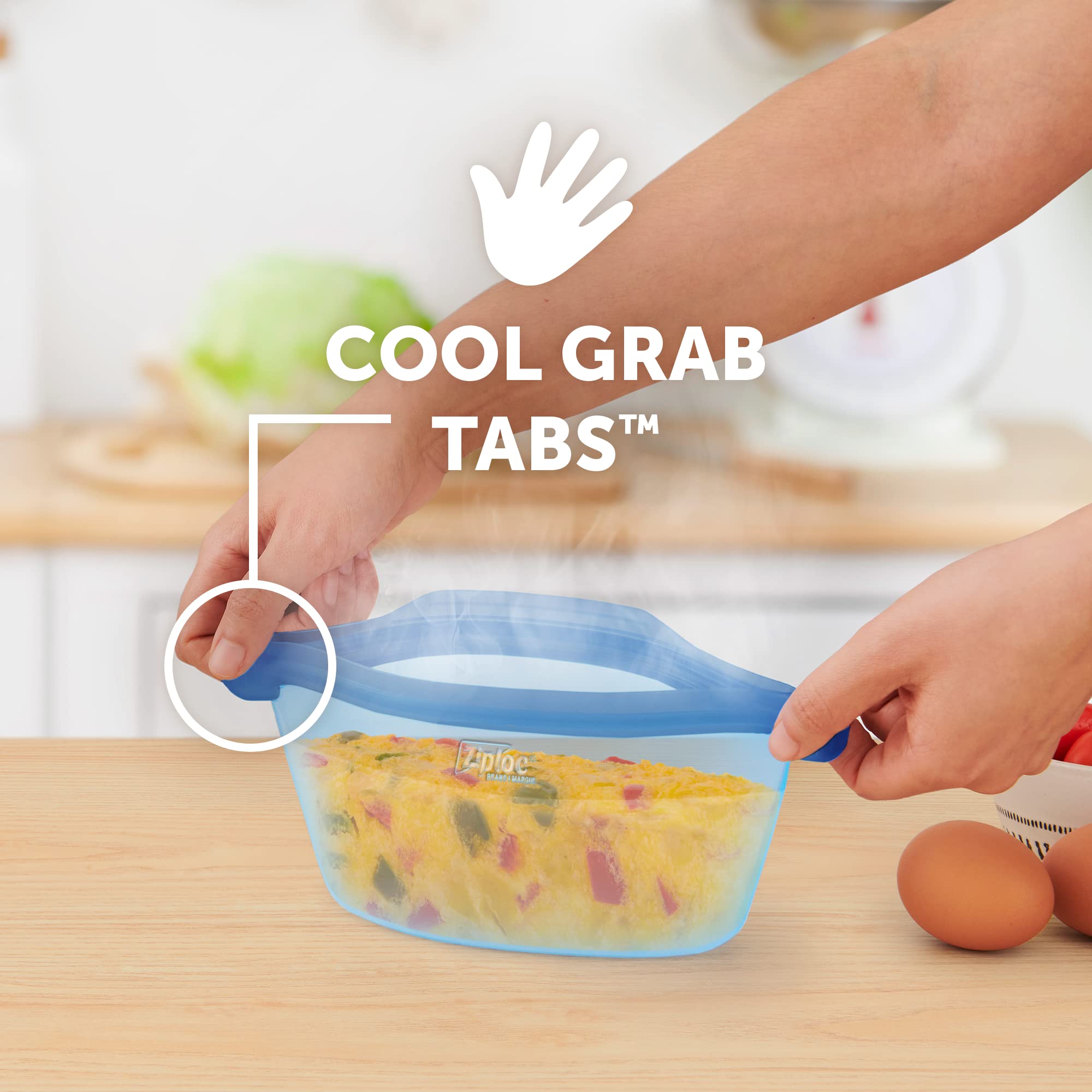 Ziploc Endurables Silicone Food Storage Meal Prep Containers, Microwave Safe and Eco-Friendly, Medium Container, 1 Count - Image 4