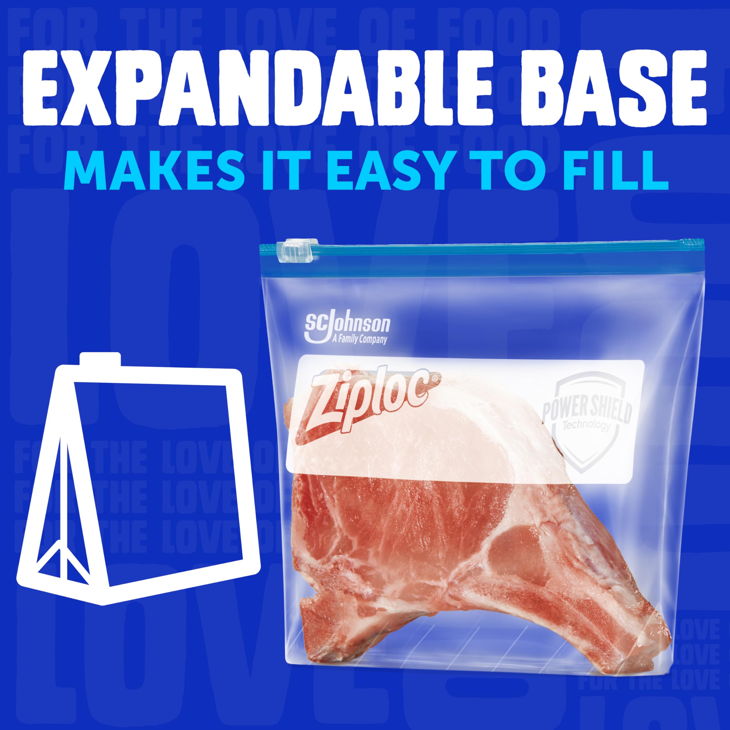 Ziploc Quart Food Storage Freezer Slider Bags, 136ct Total, Durable, 34 Count, 4 Pack - Image 5