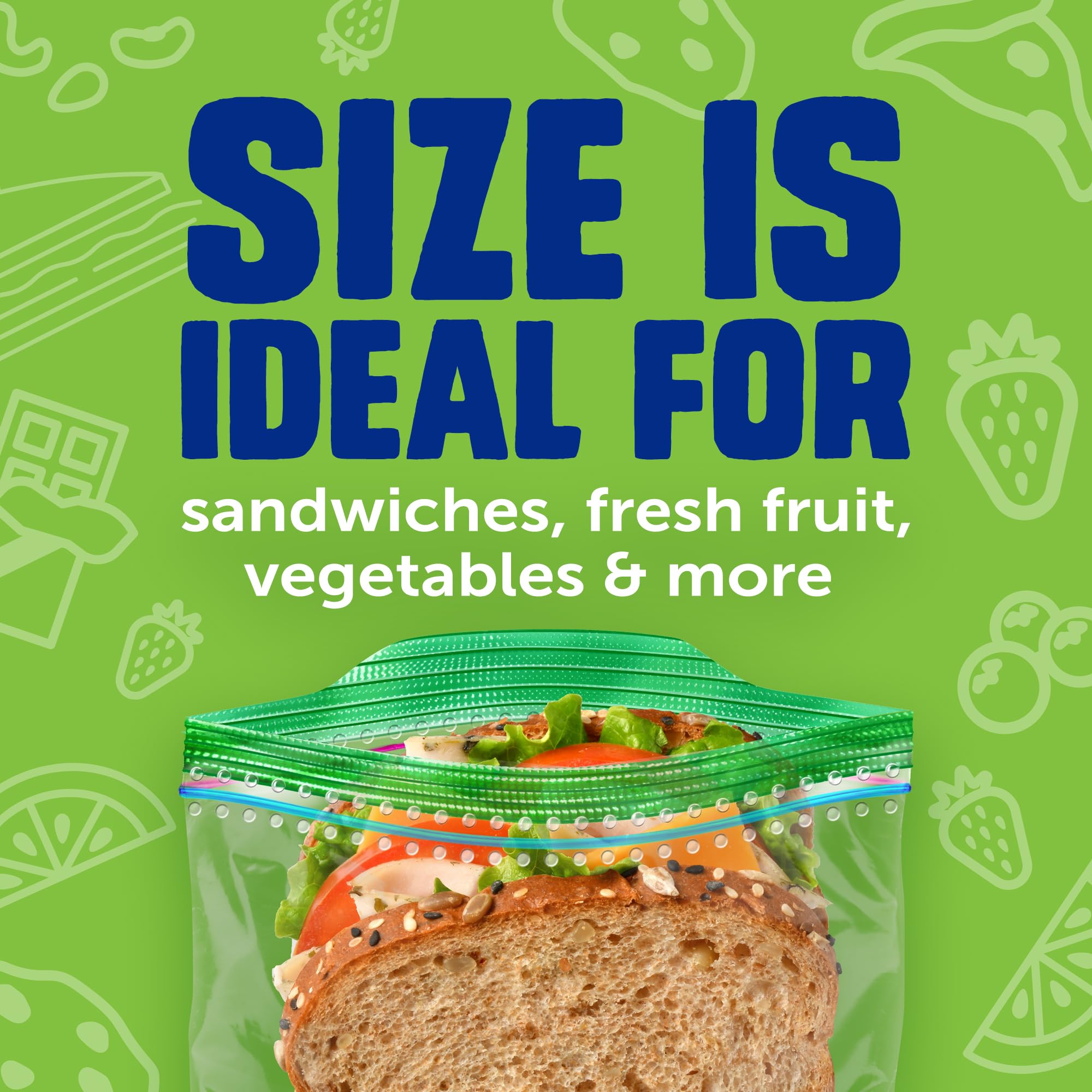 Ziploc 175 Count Sandwich and Snack Bags with EasyGuide Texture, Plastic Storage Bags with Grip 'n Seal Technology - Image 8