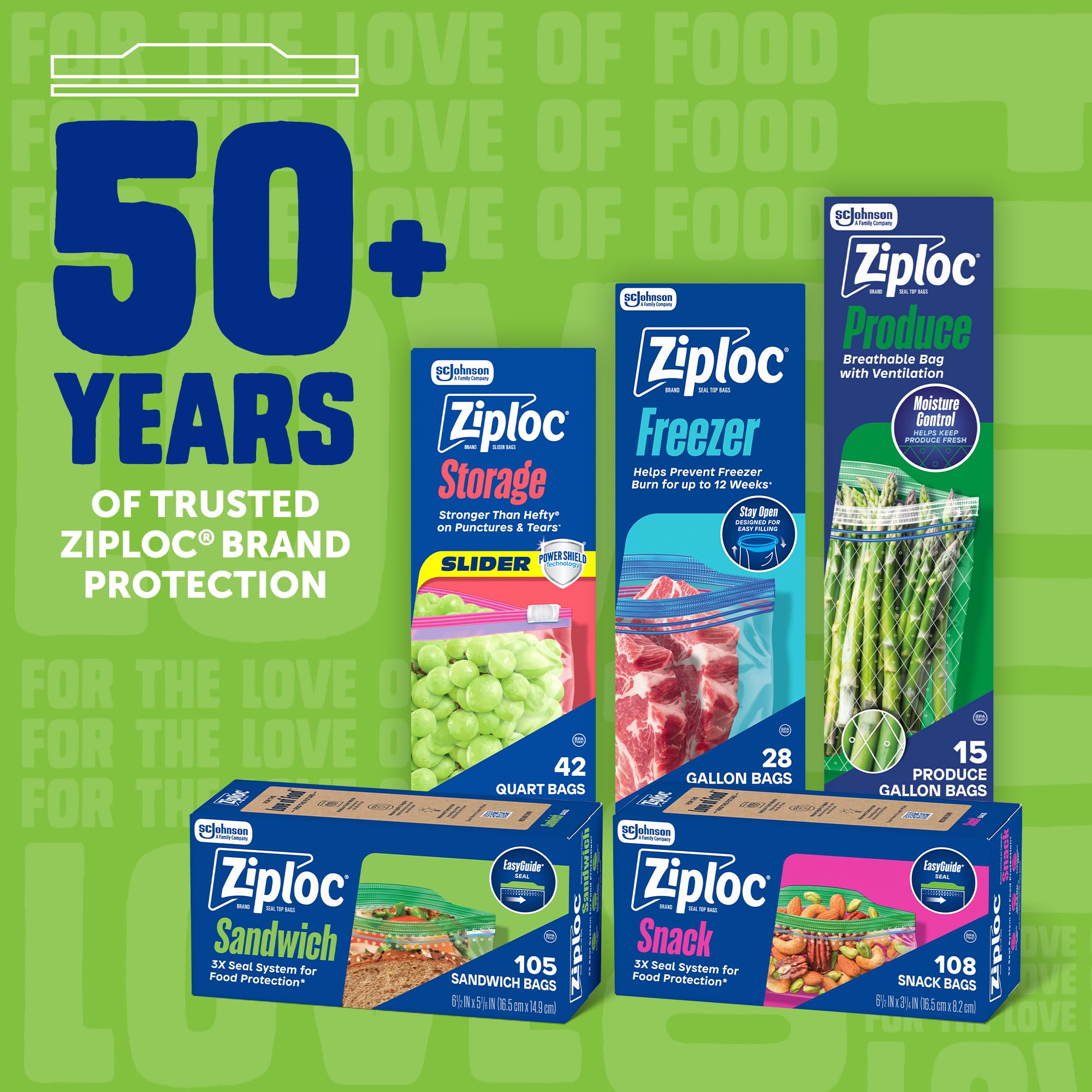 Ziploc 175 Count Sandwich and Snack Bags with EasyGuide Texture, Plastic Storage Bags with Grip 'n Seal Technology - Image 9