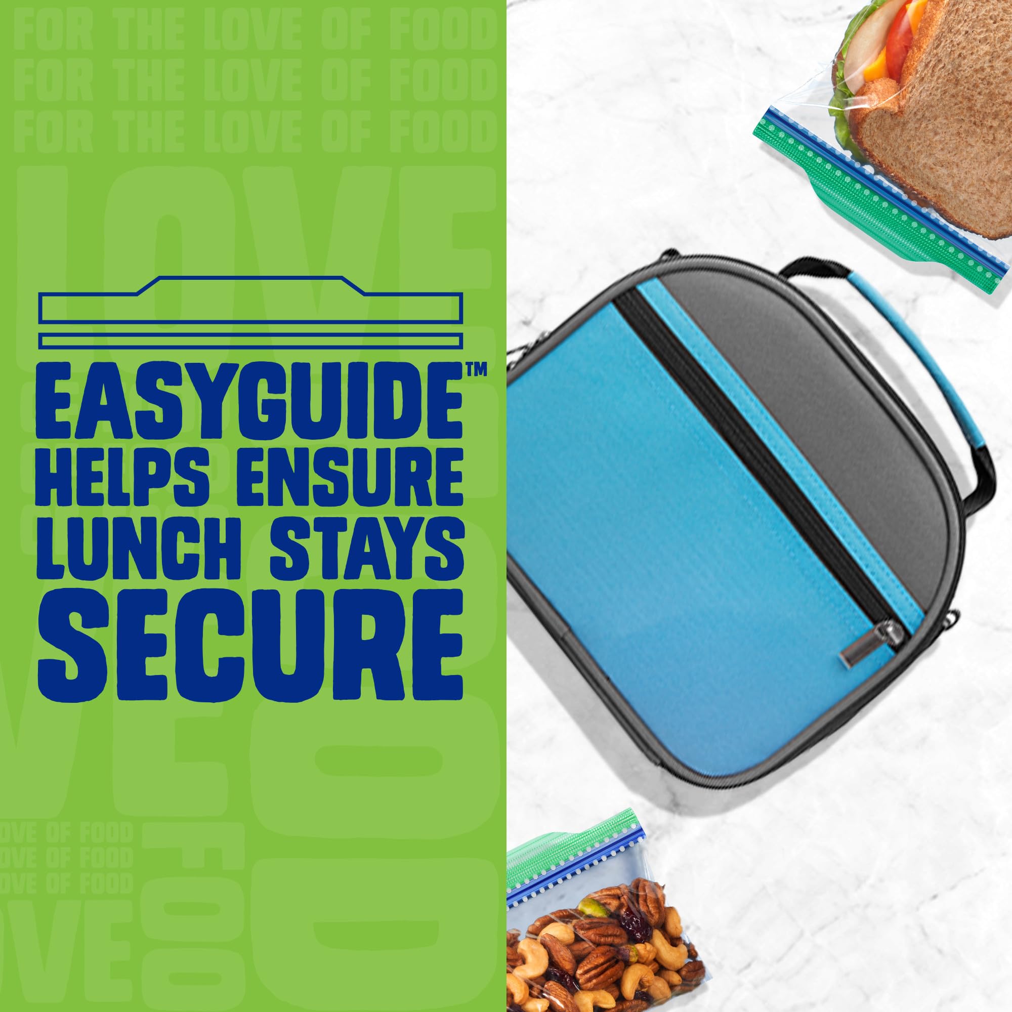 Ziploc XL Sandwich and Snack Bags with EasyGuide Texture, Plastic Storage Bags with Grip 'n Seal Technology, 90 Bags Total - Image 3
